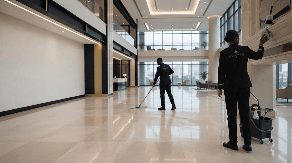 Eminence Cleaning Company team at work