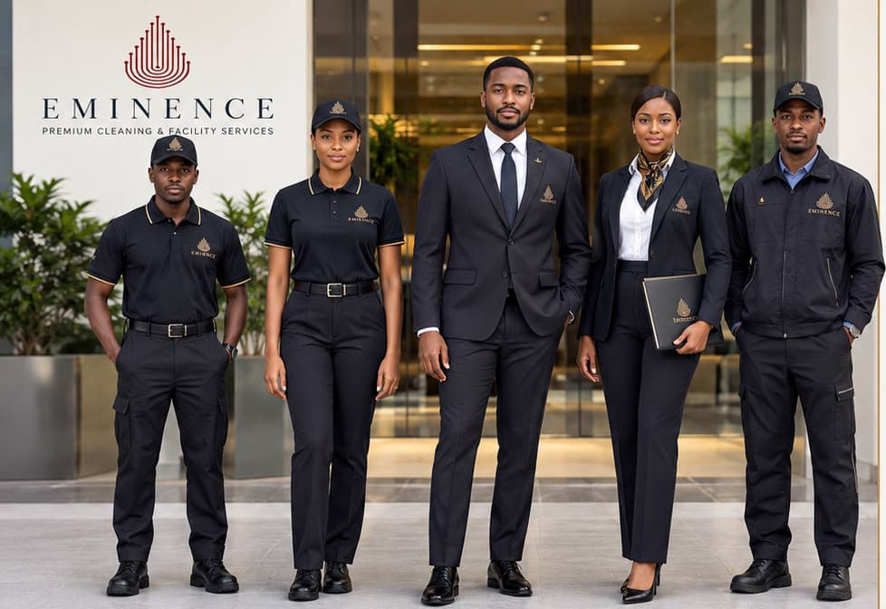 Eminence Cleaning Company staff in uniform